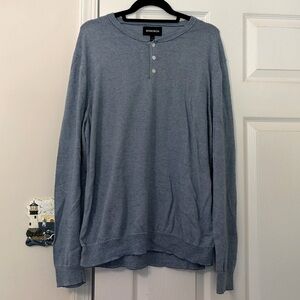 Bonobos Men's 100% Cotton Stripped Henley Long Sleeve Sweater